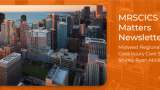 orange banner with pic of Chicago skyline on one side and MRSCICS Matters Newsletter in text on the other side