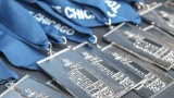 skyrise medals lined on a table